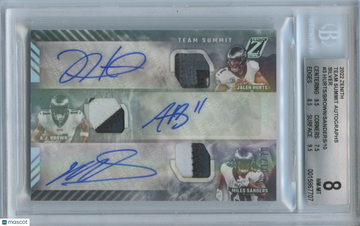 2022 Panini Zenith Jalen Hurts BGS 8 Panini Authentic