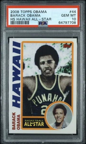 2008 Topps Barack Obama All Star Hawaii SSP Rookie Card PSA 10 Gem Mint *pop 3