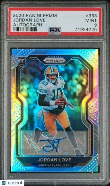 2020 Panini Prizm Jordan Love #363 Autograph PSA 9