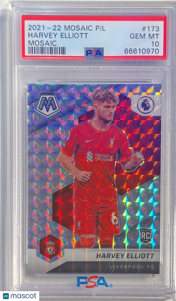2021 Panini Mosaic Premier League Harvey Elliott #173 PSA 8