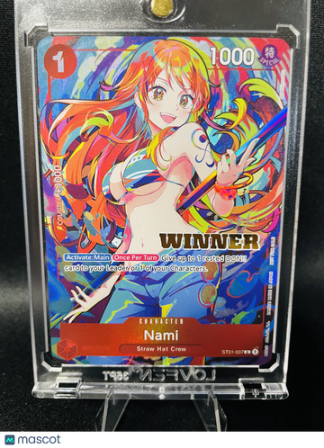 2022 One Piece Nami Holo Full Art Winner Promo English Proxy Trading Card