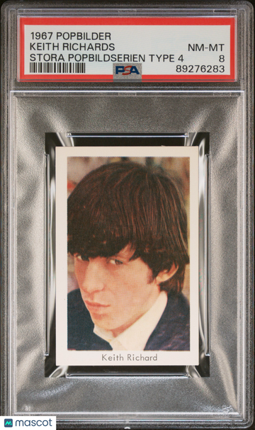 1967 Popbilder Stora Popbildserien Type 4 Keith Richards PSA 8