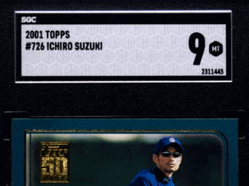 Graded Ichiro Suzuki Seattle Mariners 2001 Topps #726 Baseball Trading Card SGC 9