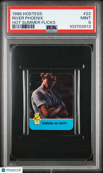1988 Hostess Hot Summer Flicks Stickers River Phoenix ROOKIE #22 PSA 9