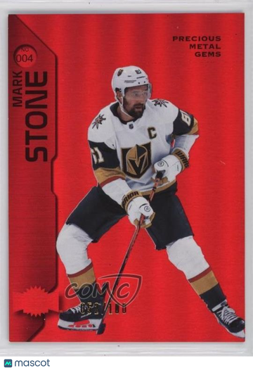 2023-24 Skybox Metal Universe - [Base] - Precious Metal Gems Red Mark Stone #004 Precious Metal Gems Red 052/100
