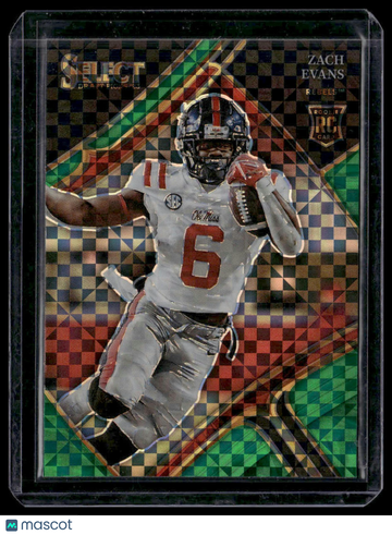 2023 Panini Select Draft Picks Zach Evans #116 Green Squares Prizm