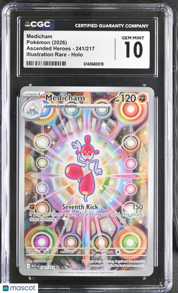 2026 Pokemon Ascended Heroes Medicham Holo Illustration Rare Illustration Rare CGC 10 #241/217