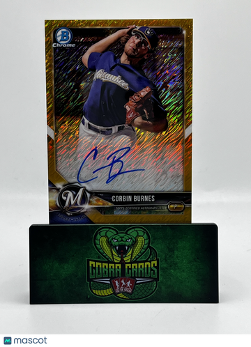 2018 Topps Bowman Corbin Burnes #CPA-CB Gold Shimmer /50 #