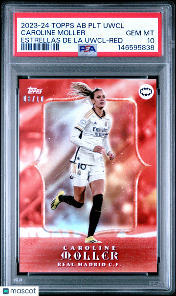 2023-24 Topps Aitana Bonmati Platinum Curated Set Caroline Moller Estrellas De Uwcl Red /10 PSA 10