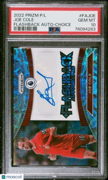 2022-23 Panini Prizm Premier League Flashback Autographs Joe Cole #FAJOE Choice PSA 10