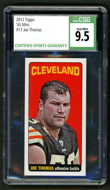 2012 Topps 1965 Mini Joe Thomas #17 CSG 9.5 Gem Mint