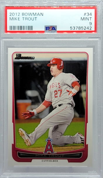 2012 BOWMAN #34 MIKE TROUT PSA 9