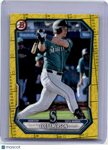Colt Emerson 2026 Bowman Prospects Yellow 17/75 #BP-108