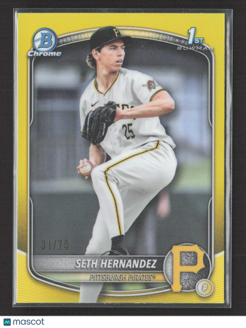 2025 Bowman Chrome Draft Seth Hernandez #BDC-25 Yellow /3