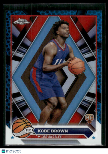 2023-24 Topps Chrome Kobe Brown #18 Blue Basketball Refractors RC