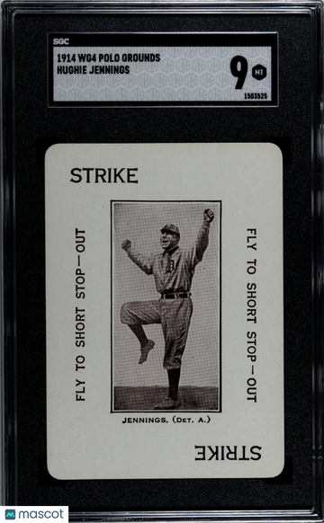 1914 Wg4 Polo Grounds Hughie Jennings SGC 9