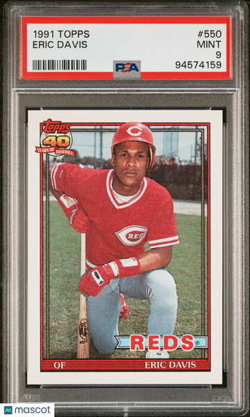 1991 Topps Eric Davis #550 PSA 9