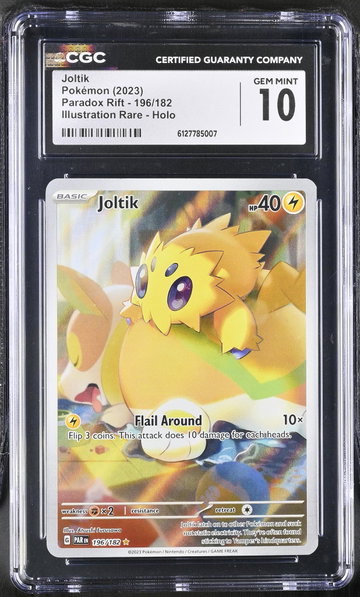 2023 Paradox Rift #196/182 Joltik Illustration Rare – Holo CGC 10