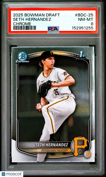 2025 Bowman Draft Seth Hernandez #BDC-25 Chrome PSA 8