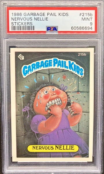 1986 Topps Garbage Pail Kids #215b Nervous Nellie * PSA 9 MINT * OS6 Series 6