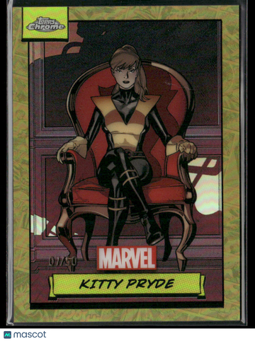2024 Topps Chrome Marvel Kitty Pryde Gold Refractor 07/50 #95