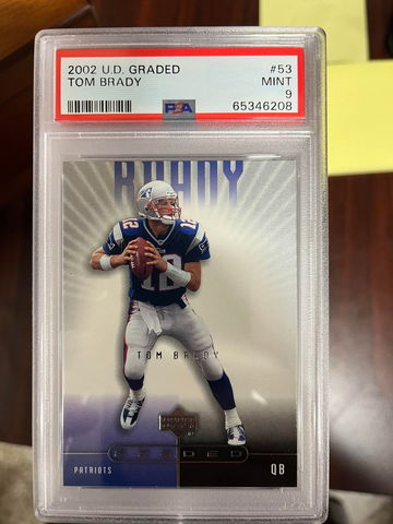 2002 Upper Deck Graded Tom Brady PSA 9