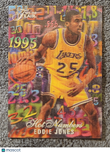 1995 Flair Hot Numbers Eddie Jones #3