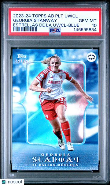 2023-24 Topps Aitana Bonmati Platinum Curated Set Georgia Stanway Estrellas De Uwcl Blue /49 PSA 10