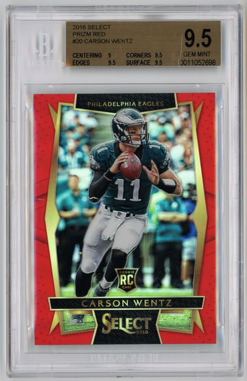 2016 Select Prizm Red /99 Carson Wentz BGS 9.5 *******SALE PRICE*******