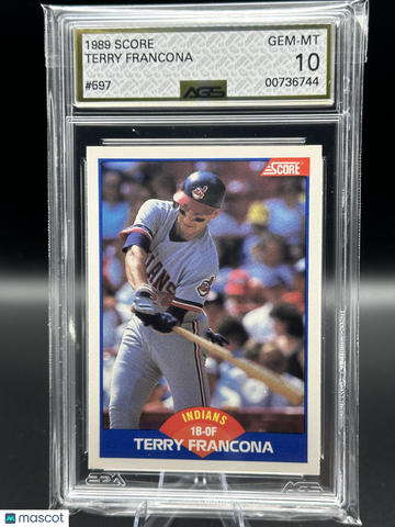 1989 Score Terry Francona #597 AGS 10