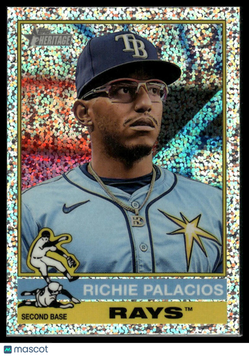 2025 Topps Heritage Richie Palacios #185 Chrome Silver Sparkle Refractor