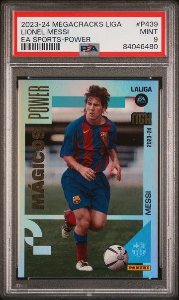 2023-24 PANINI LIONEL MESSI MEGACRACKS LALIGA POWER #P439 PSA 9
