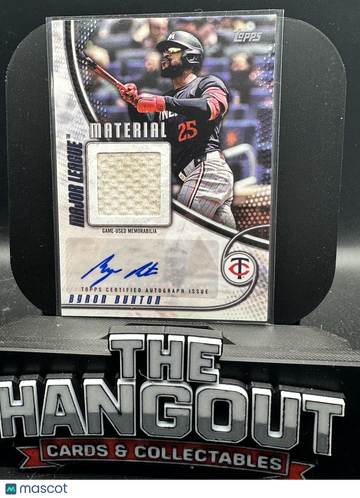 2025 Topps Major League Material Byron Buxton #MLMAR-BB /50 Major League Material Autograph Card Game-Used Memorabilia