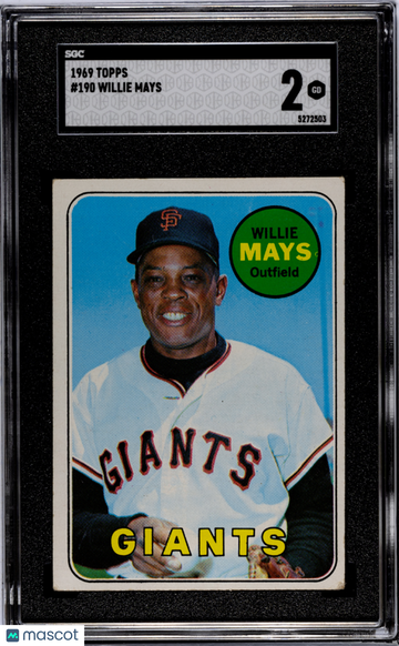 1969 Topps Willie Mays #190 SGC 2
