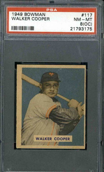 1949 Bowman #117 Walker Cooper