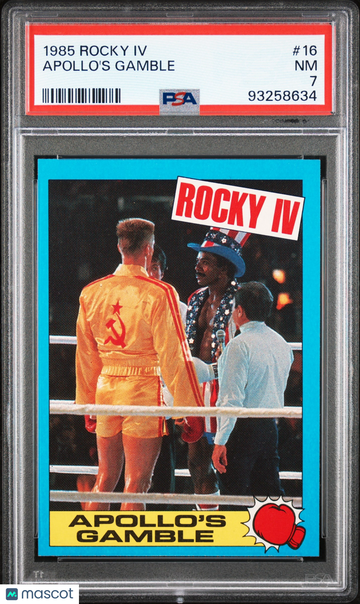 1985 Rocky IV Sylvester Stalone Apollo's Gamble #16 PSA 7