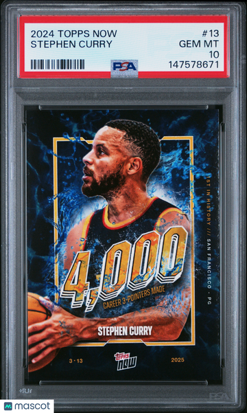 2024 Topps Now Stephen Curry #13 PSA 10