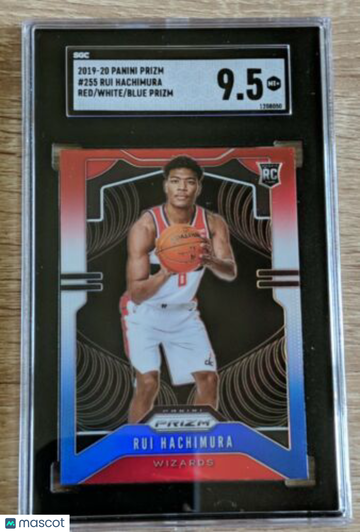 2019-20 Panini Prizm Rui Hachimura #255 Red/White/Blue Prizm SGC 9.5