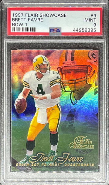 1997 Flair Showcase #4 Row 1 Brett Favre PSA 9