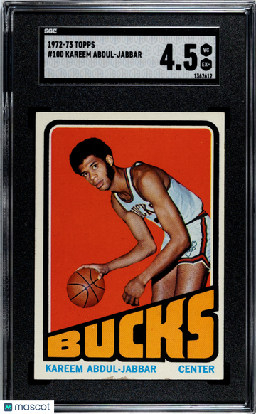 1972 Topps Kareem Abdul-Jabbar #100 SGC 4.5