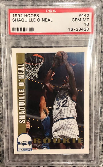 1992 NBA Hoops Shaquille O’Neal PSA 10
