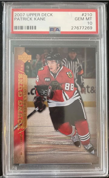 2007 upper deck young guns Patrick Kane PSA 10