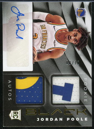 2019 Panini Black Jordan Poole RPA Gold /10 