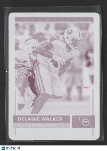 2017 Panini Score Football Delanie Walker #326 Magenta Printing Plate 1/1 /1 Printing Plate