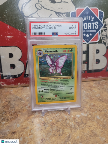 1999 Pokemon Jungle Venomoth Holo PSA 2 #13