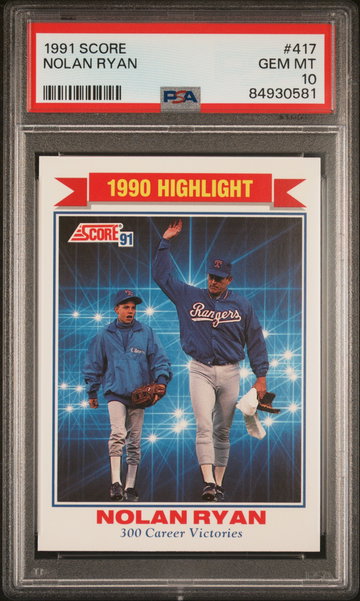 1991 Score Nolan Ryan #417 PSA 10
