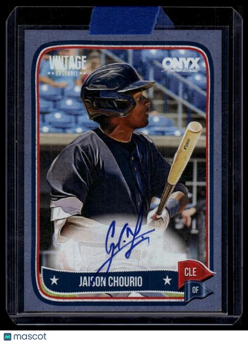 2024 Onyx Vintage Jaison Chourio #VAJAIC Blue Bordered Autographs SN AU