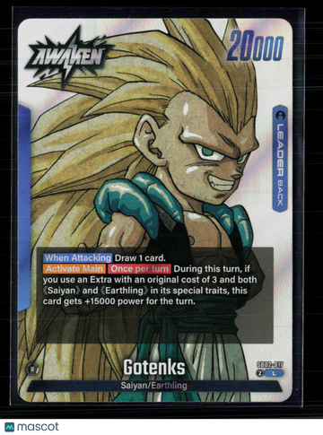 2024 Bandai Dragon Ball Super Fusion World Blazing Aura Gotenks Foil Leader Awaken #FB02-017