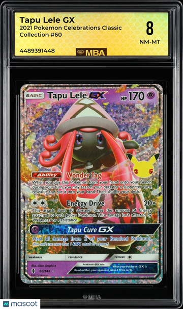 2021 Pokemon Celebrations Classic Collection Tapu Lele GX #60 MBA 8