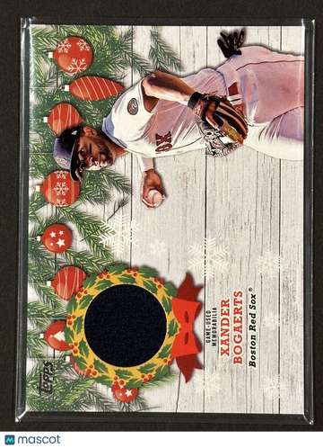 2022 Topps Holiday GAME WORN  JERSEY RELIC # WRC XB XANDER BOGAERTS RED SOX